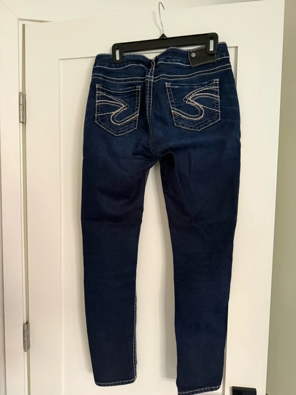 SILVER Suki Dark Wash Denim Jeans - Button Front - Picture 3 of 4